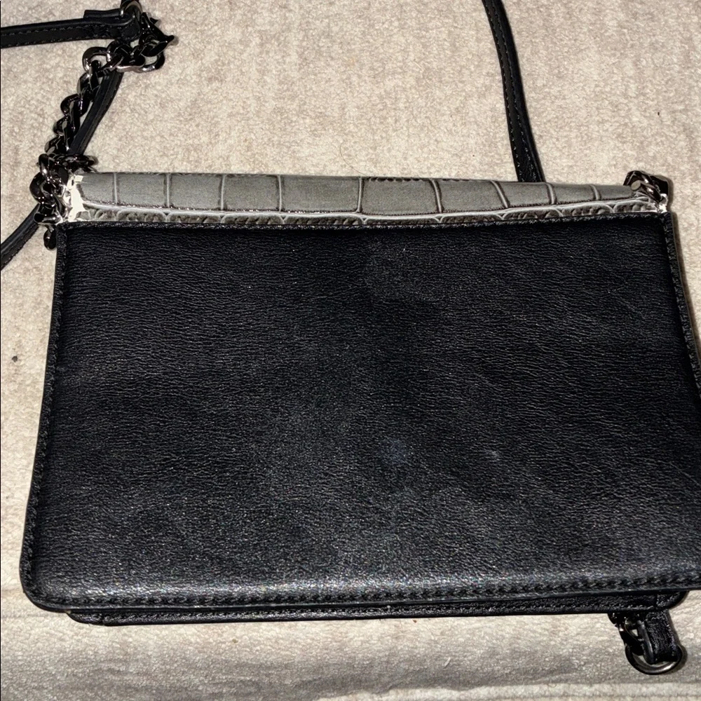 Giani Bernini‎ Black Crocodile-Embossed Crossbody Bag